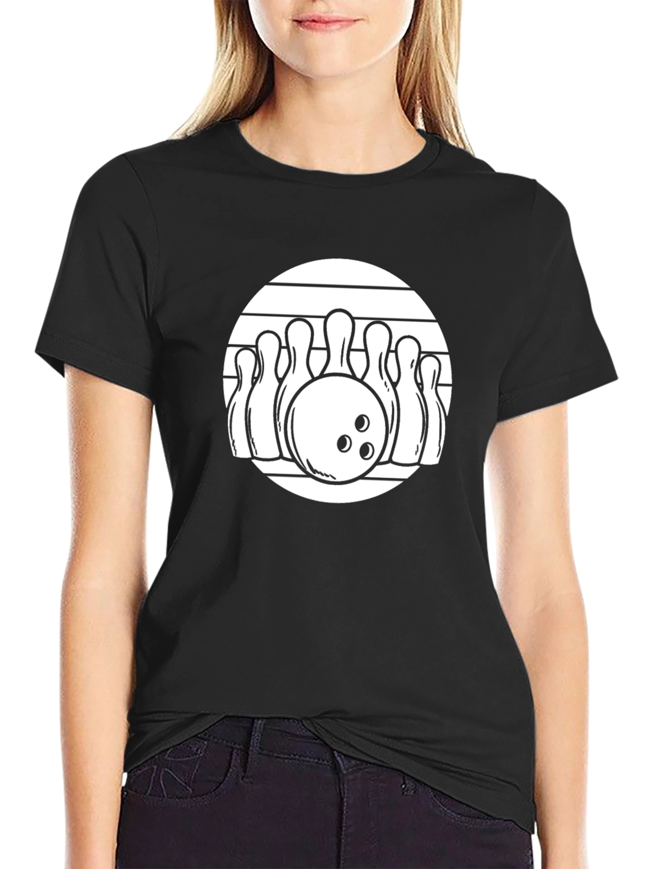 Bowling Strike Graphic Tee - Retro Design