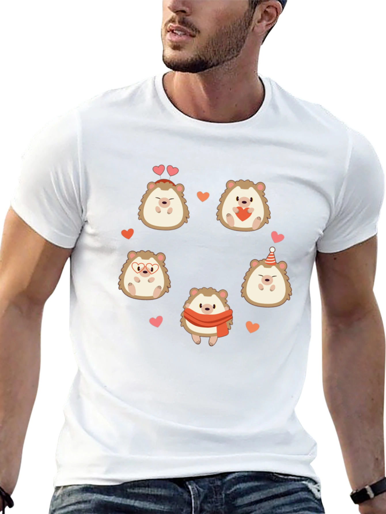 Cute Hedgehog Valentines Day T-Shirt