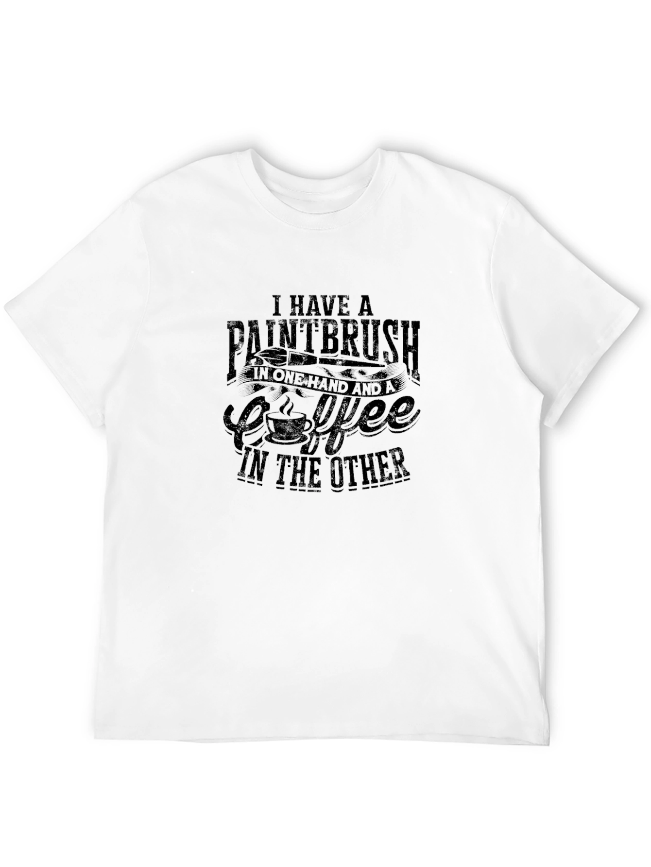 Paintbrush & Coffee T-Shirt - Artists Essential