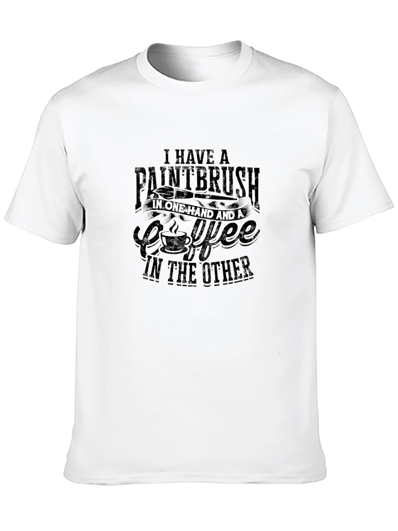 Paintbrush & Coffee T-Shirt - Artists Essential