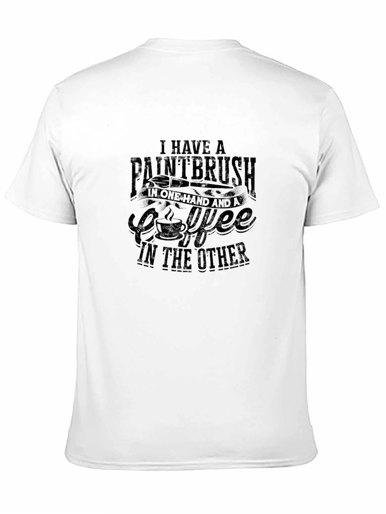 Paintbrush & Coffee T-Shirt - Artists Essential