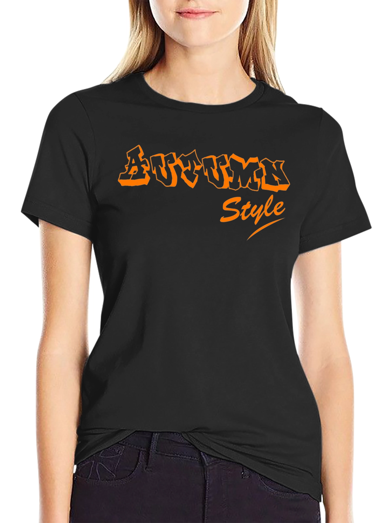 Autumn Style Black T-Shirt