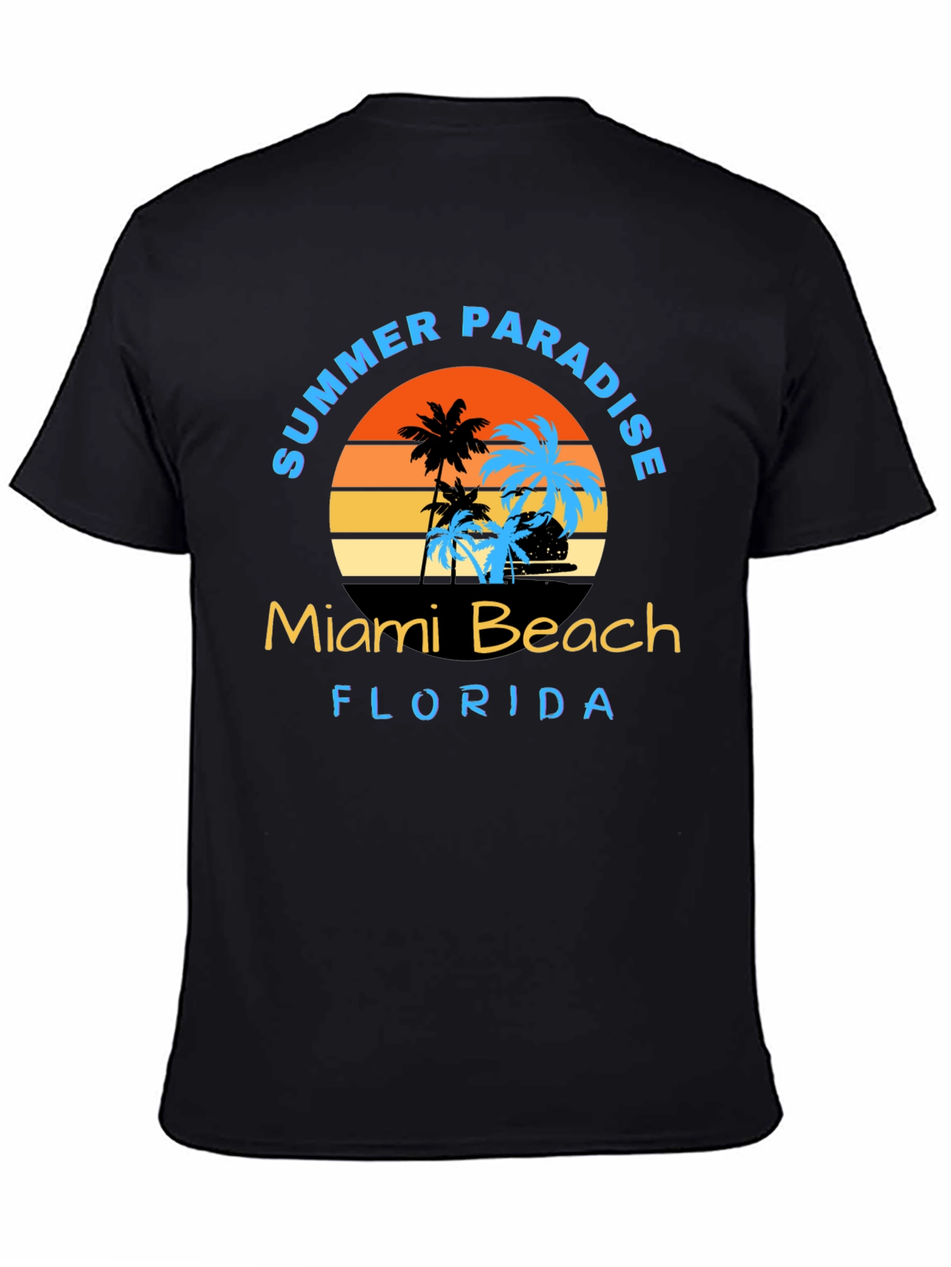 Miami Beach Summer Paradise Graphic T-Shirt