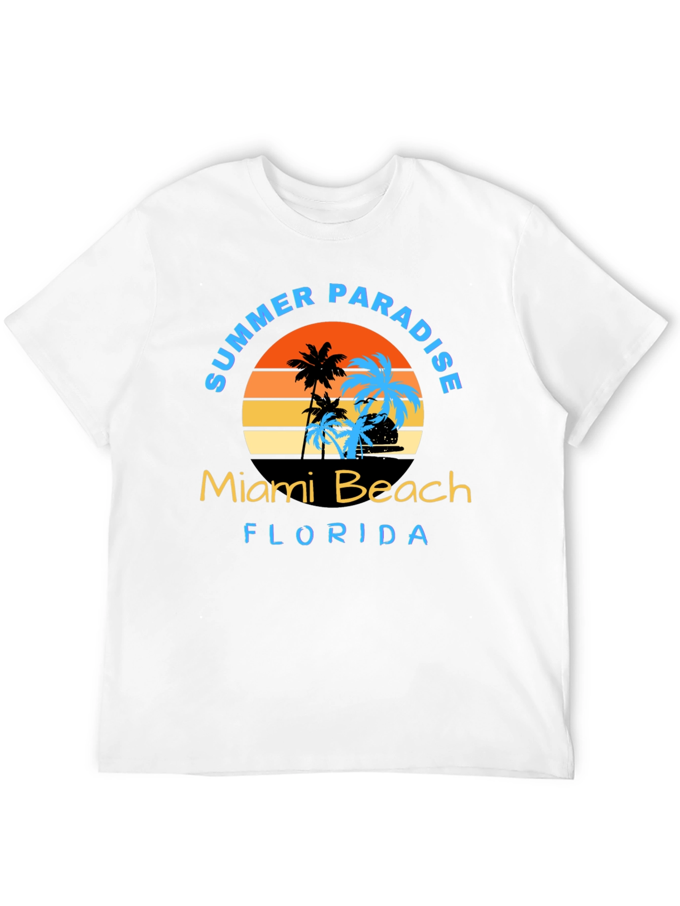 Miami Beach Summer Paradise Graphic T-Shirt