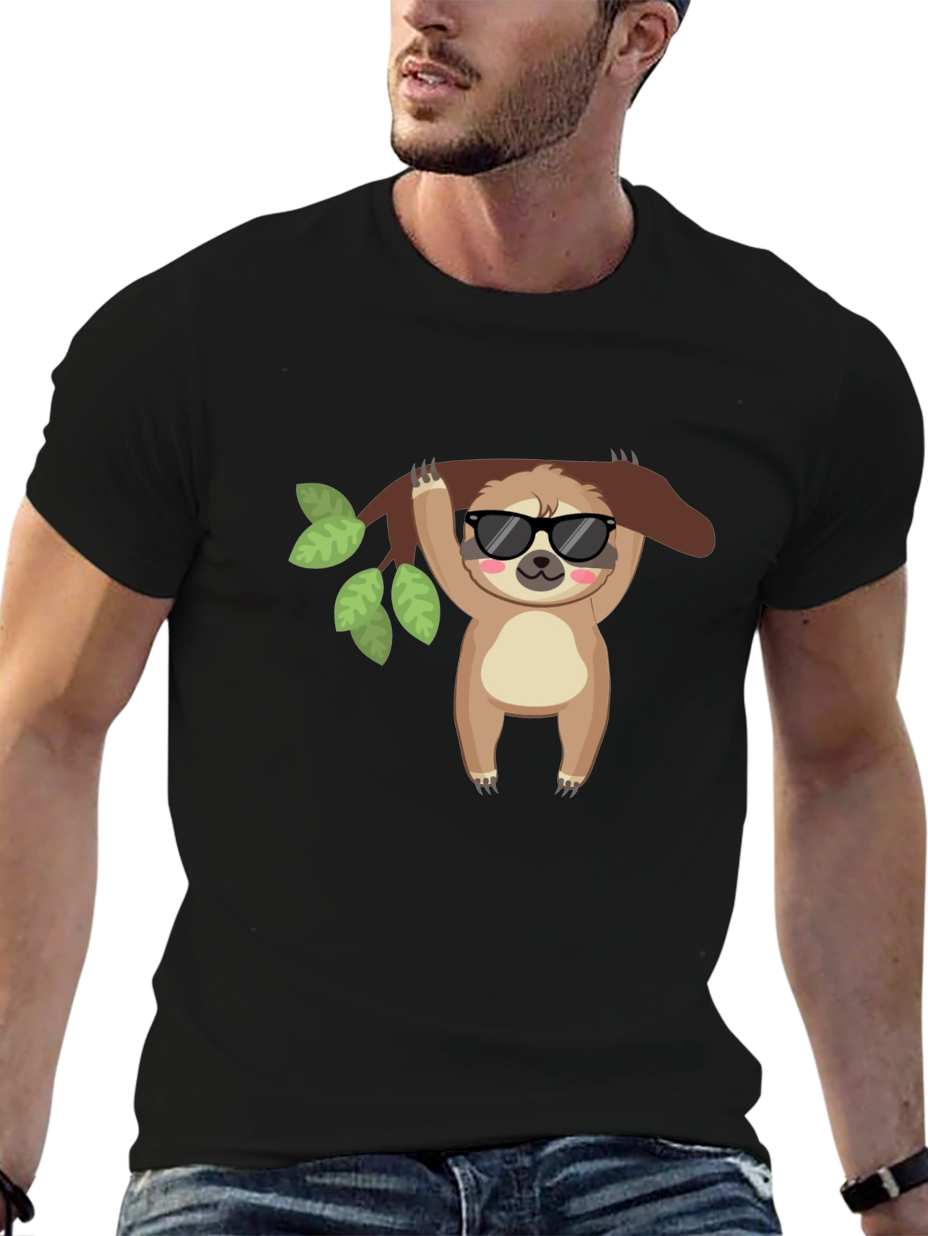 Cool Sloth Black T-Shirt