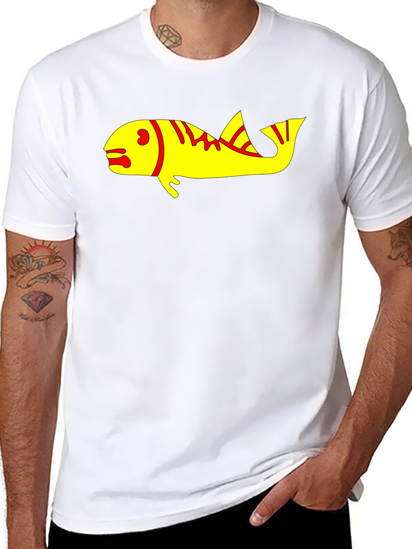 Fish Graphic Black T-Shirt