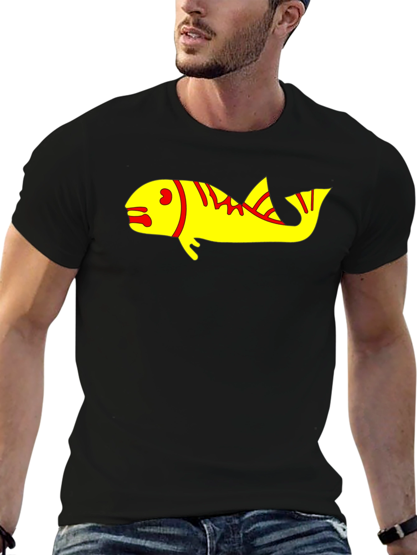Fish Graphic Black T-Shirt