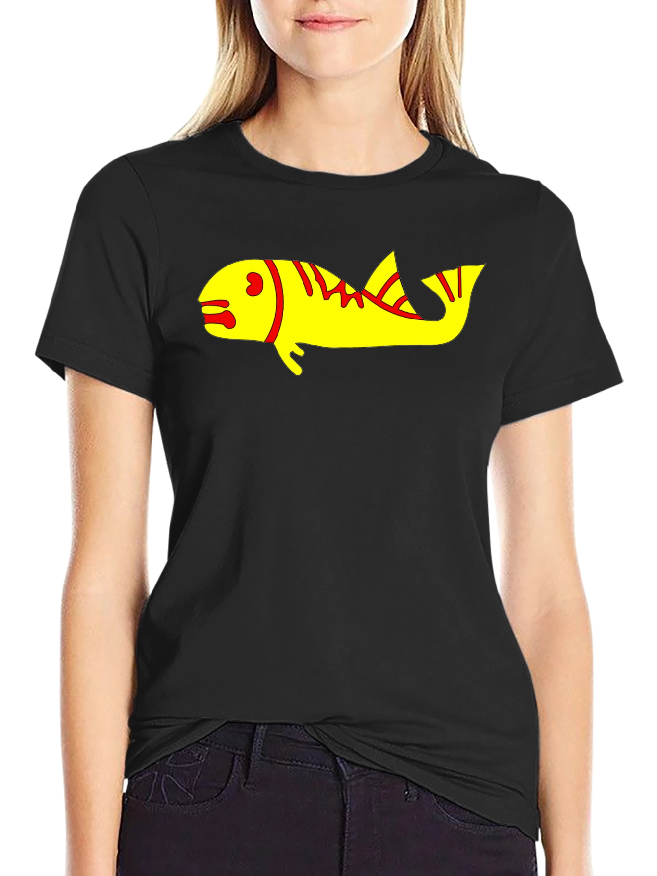 Fish Graphic Black T-Shirt