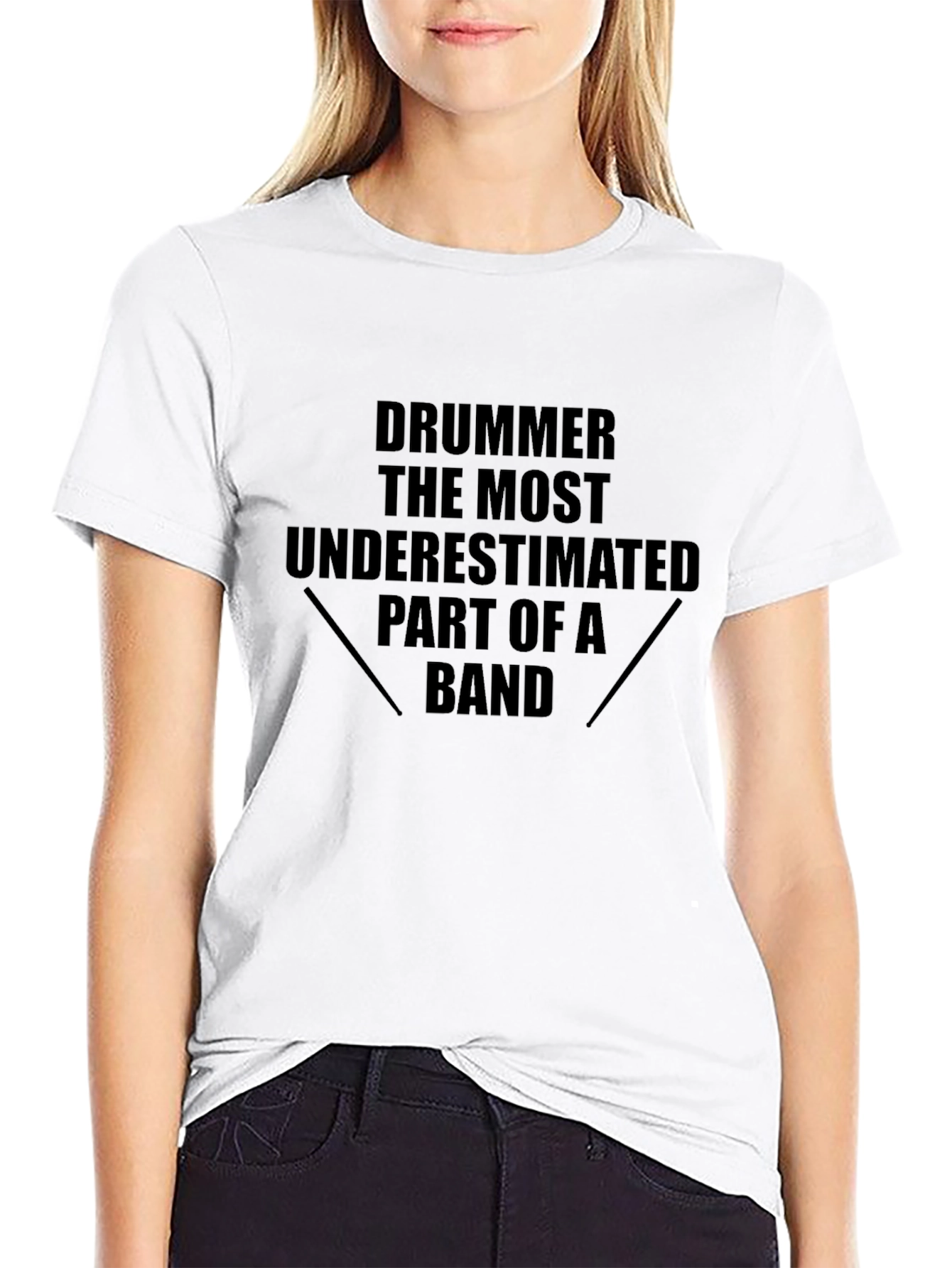 Drummer Most Underestimated Part of Band Black T-Shirt