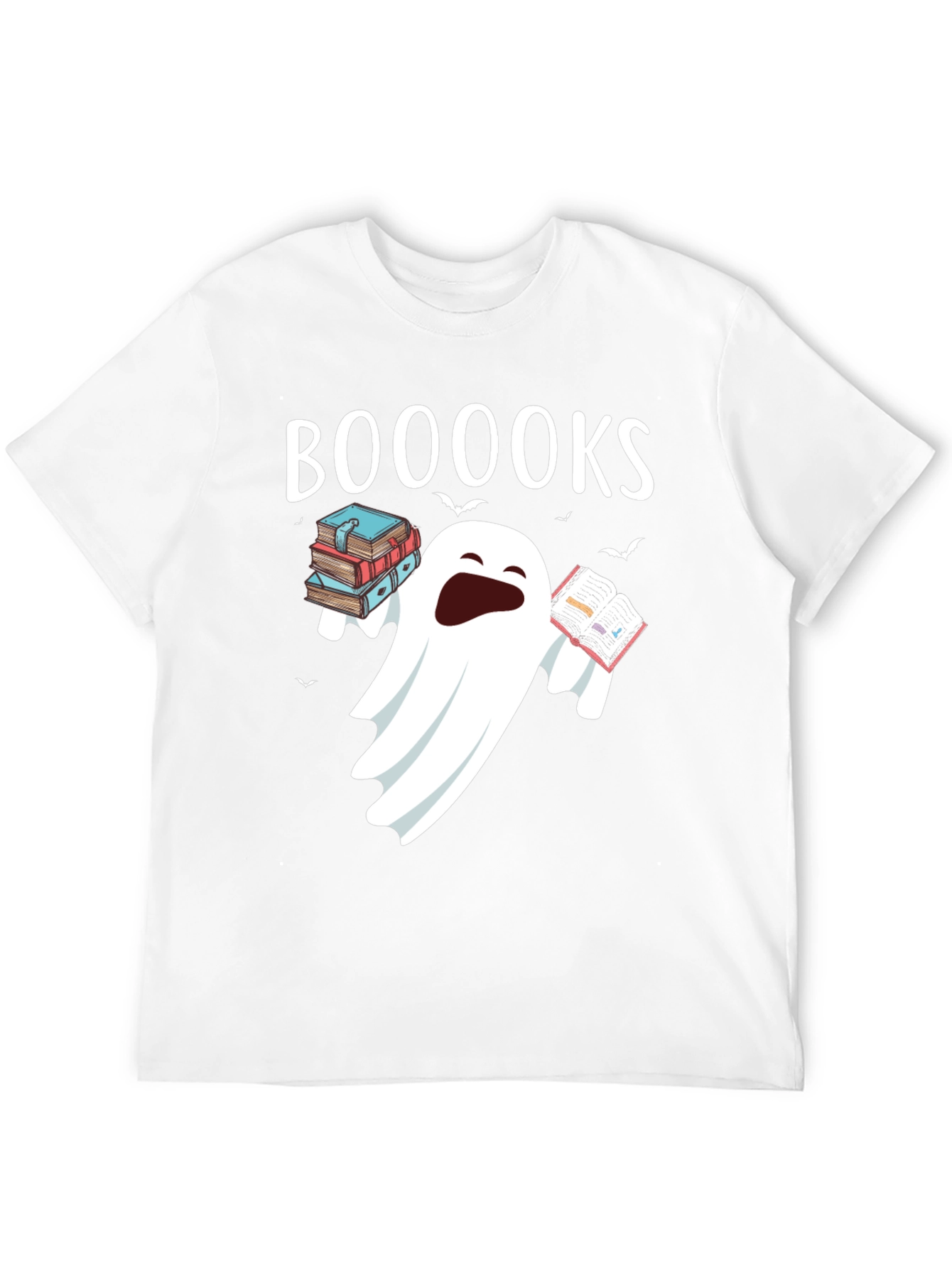 Booooks Halloween Ghost T-Shirt