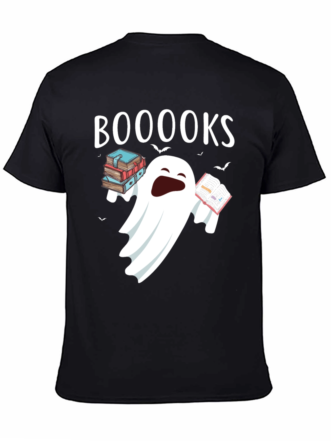 Booooks Halloween Ghost T-Shirt