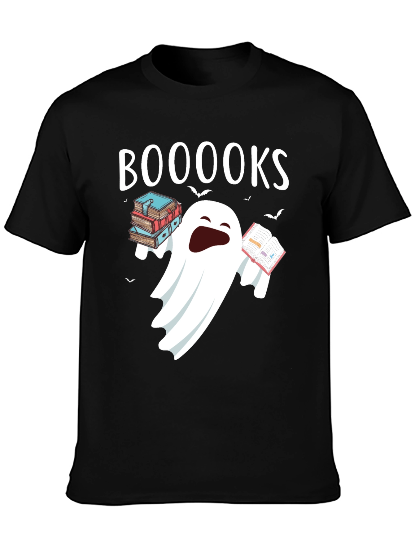 Booooks Halloween Ghost T-Shirt
