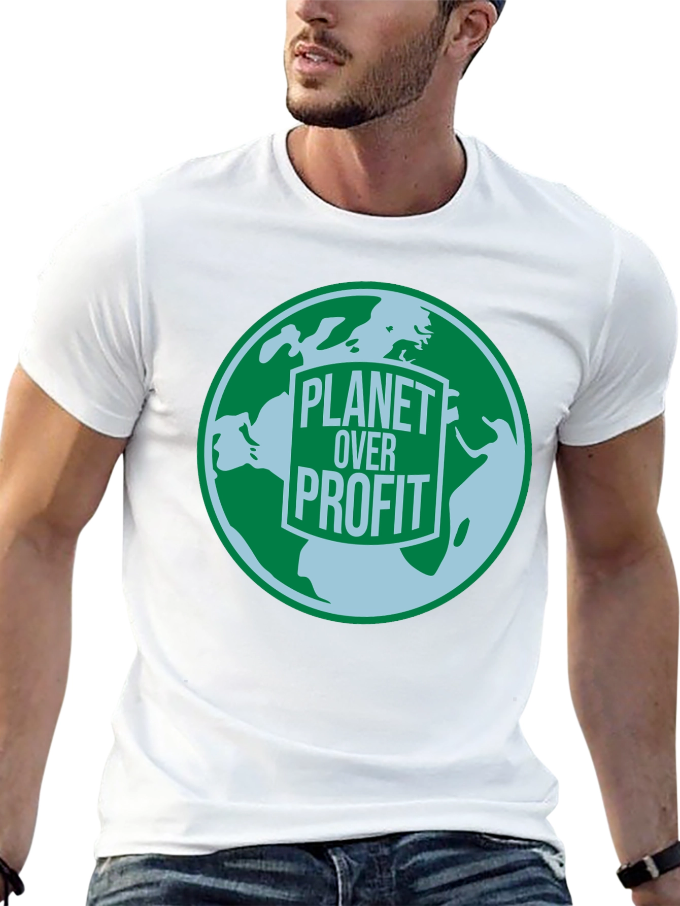 Planet Over Profit Graphic Tee - Eco-Friendly Message