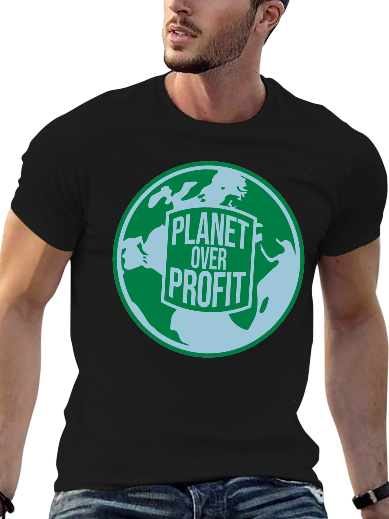 Planet Over Profit Graphic Tee - Eco-Friendly Message