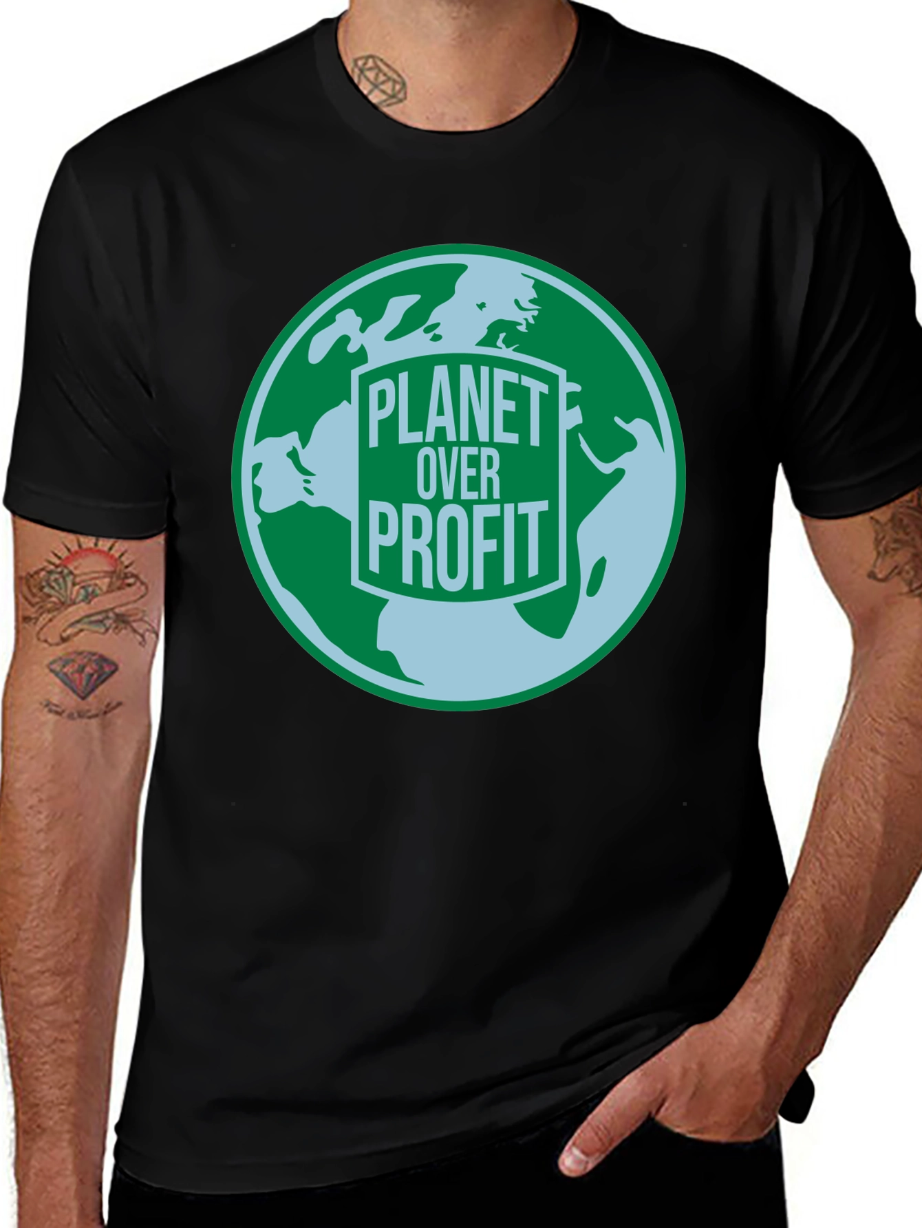 Planet Over Profit Graphic Tee - Eco-Friendly Message