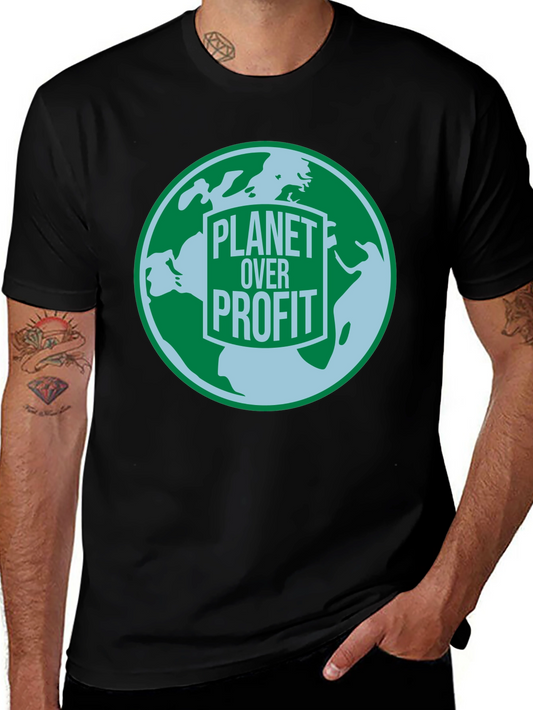 Planet Over Profit Graphic Tee - Eco-Friendly Message