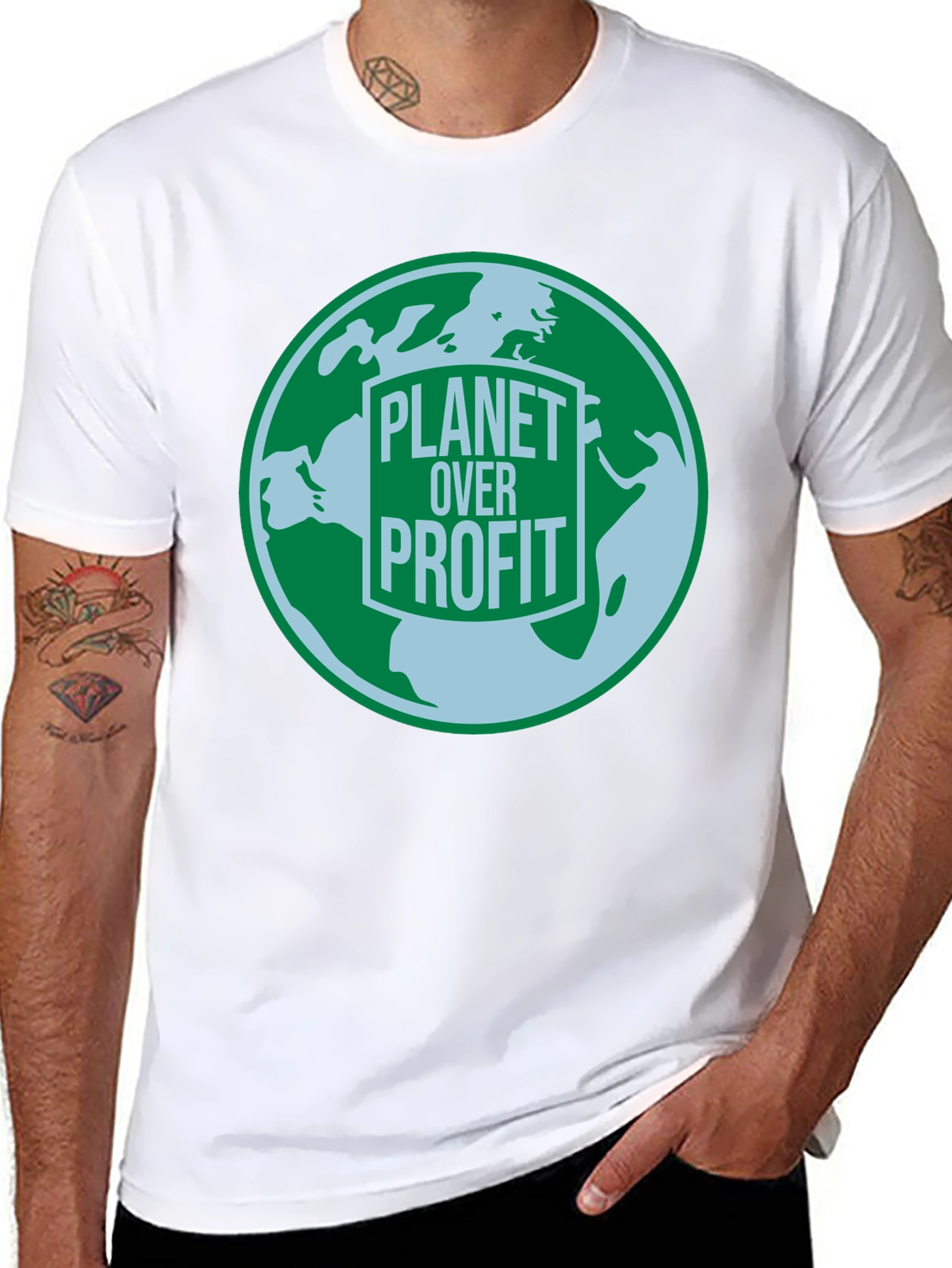 Planet Over Profit Graphic Tee - Eco-Friendly Message