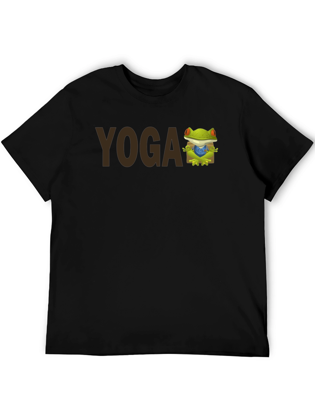 Yoga Frog Graphic Tee - Mens Black T-Shirt