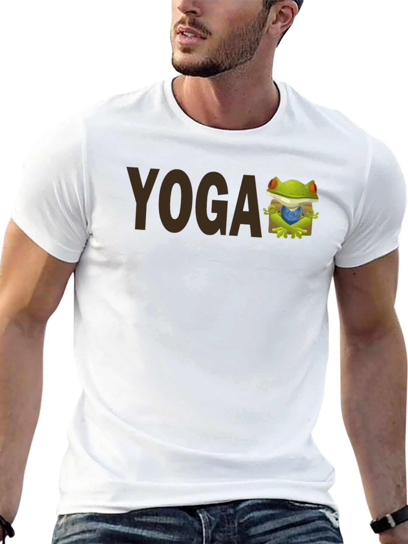 Yoga Frog Graphic Tee - Mens Black T-Shirt