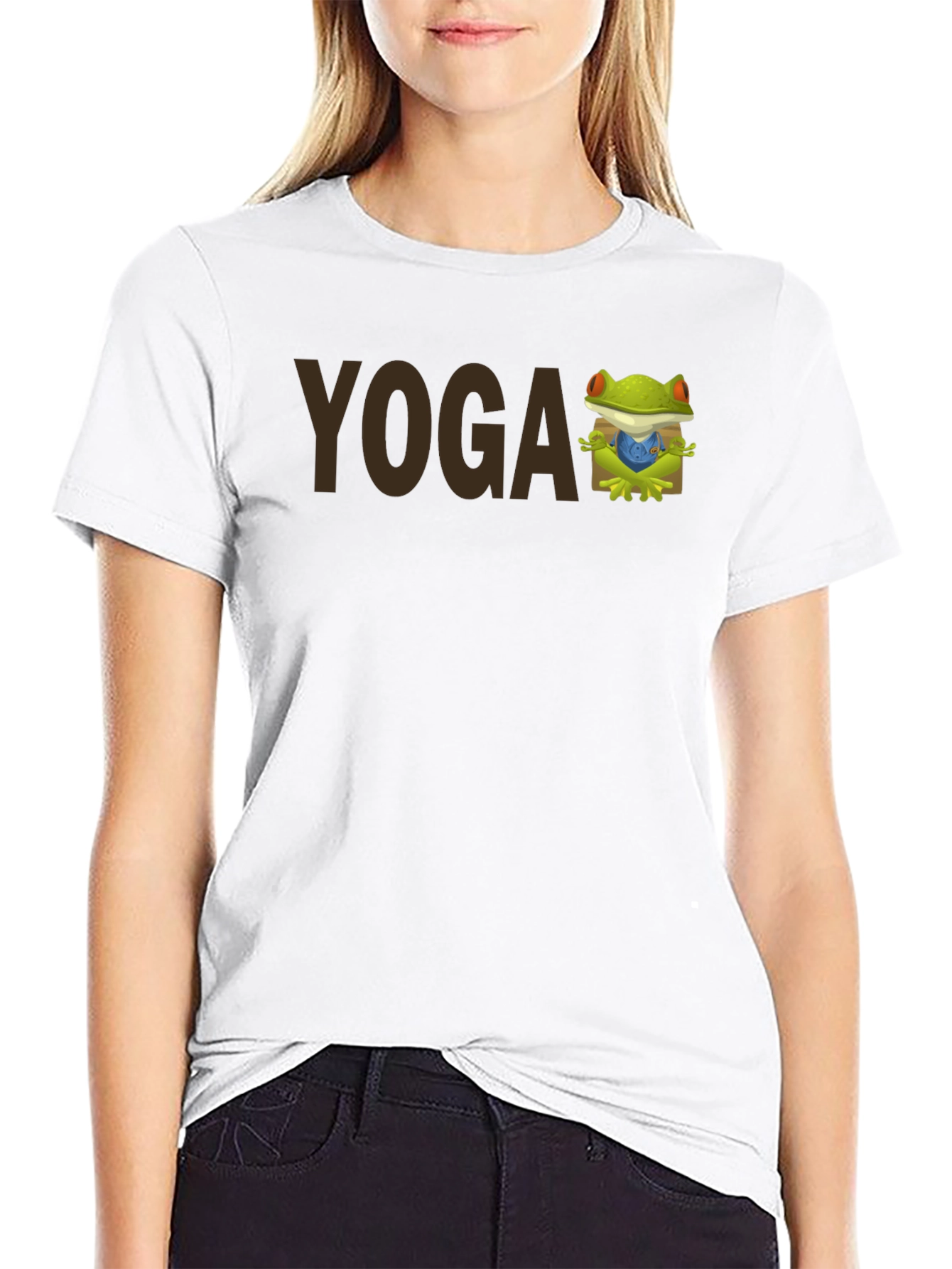 Yoga Frog Graphic Tee - Mens Black T-Shirt