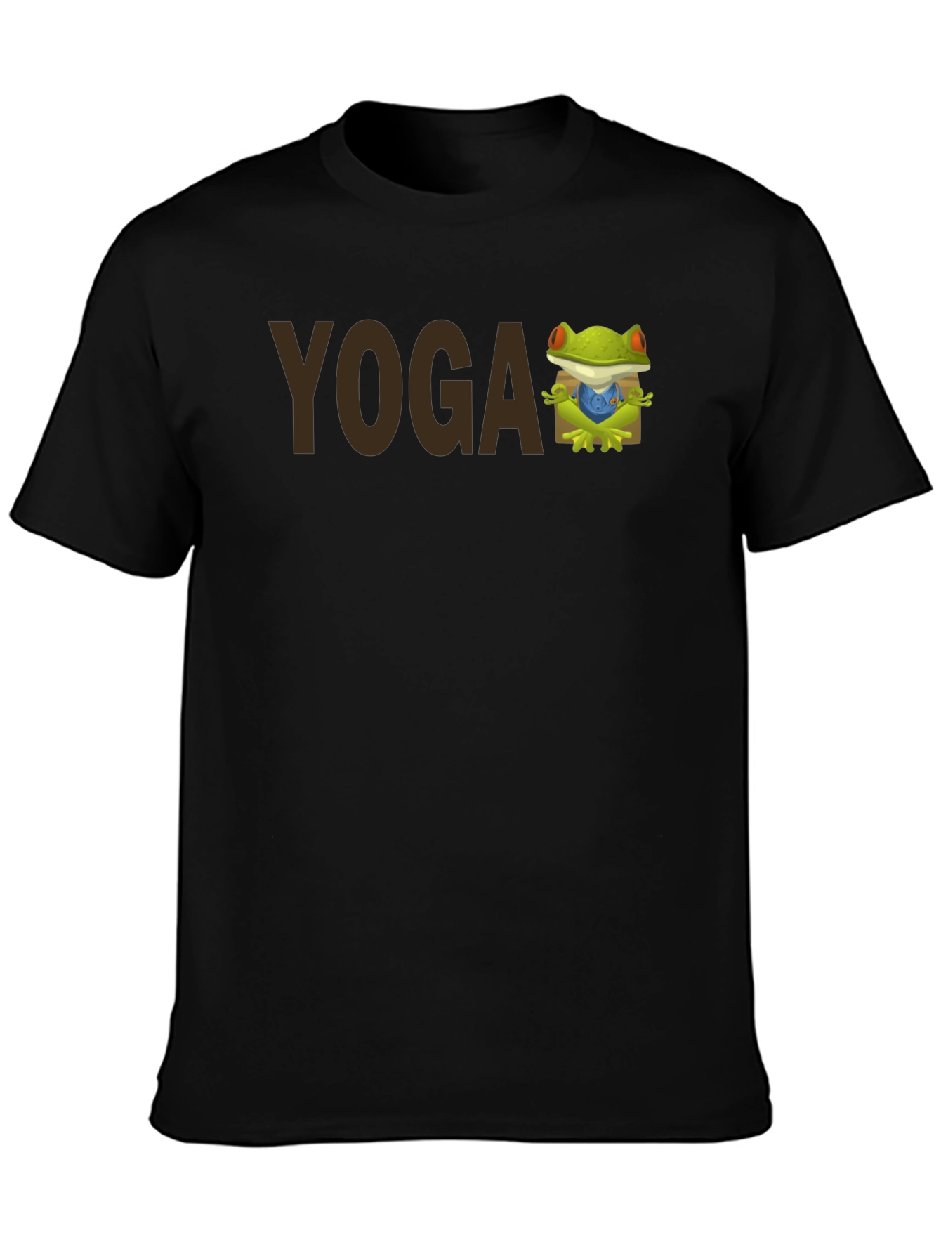 Yoga Frog Graphic Tee - Mens Black T-Shirt