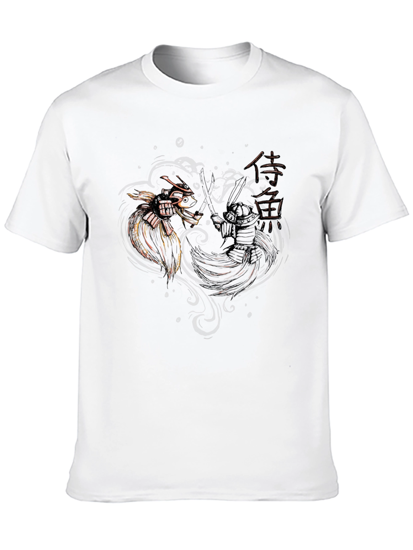 Samurai vs Dragon Graphic Black T-Shirt