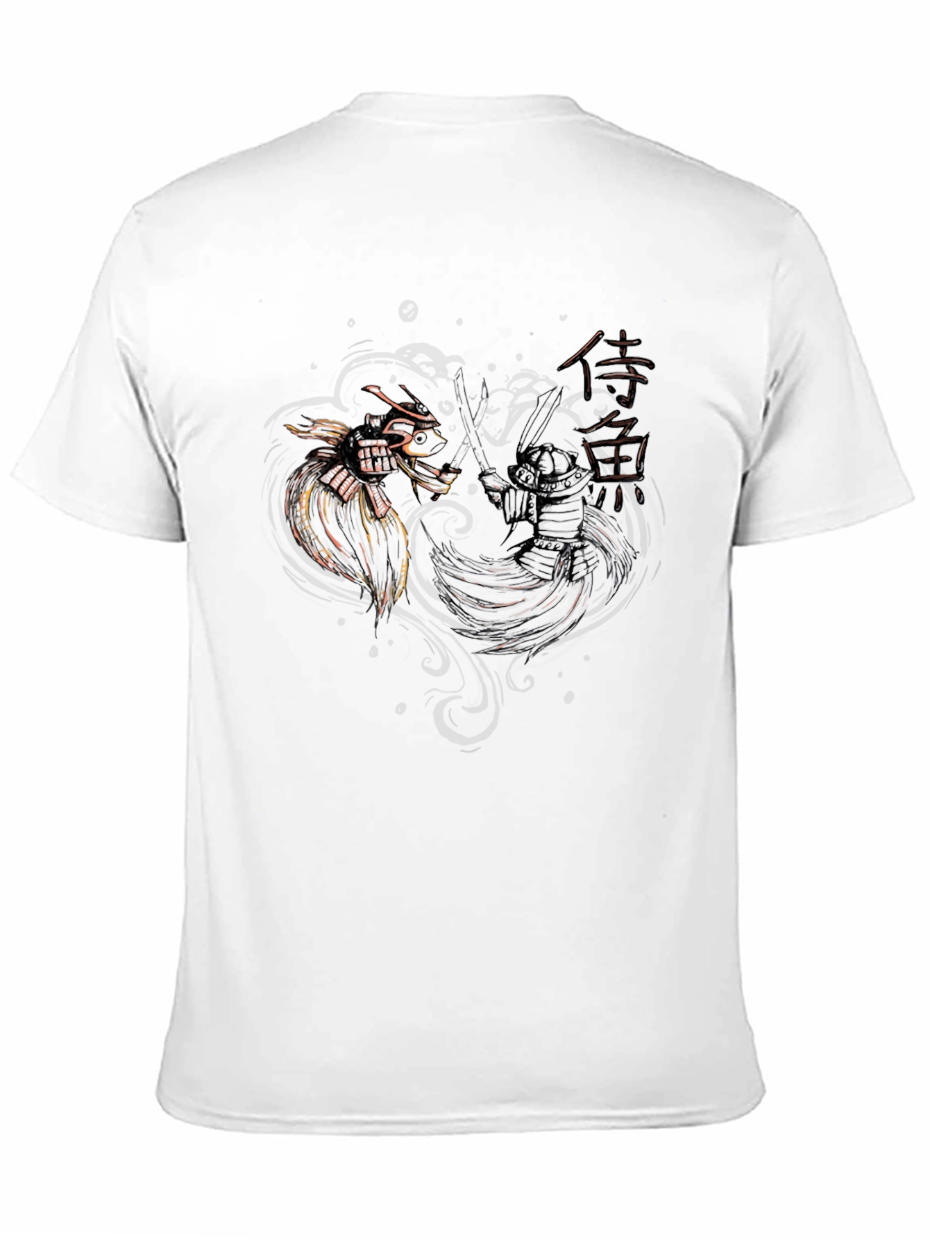 Samurai vs Dragon Graphic Black T-Shirt
