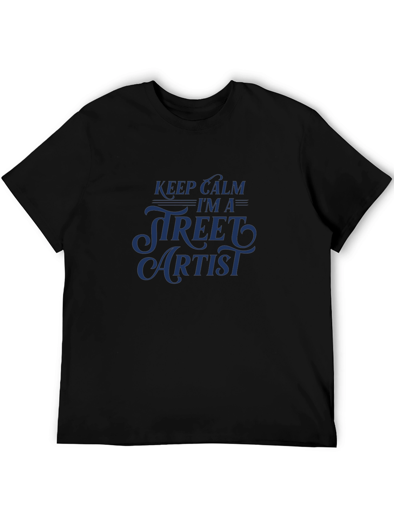 Keep Calm Street Artist T-Shirt - Black Crew Neck