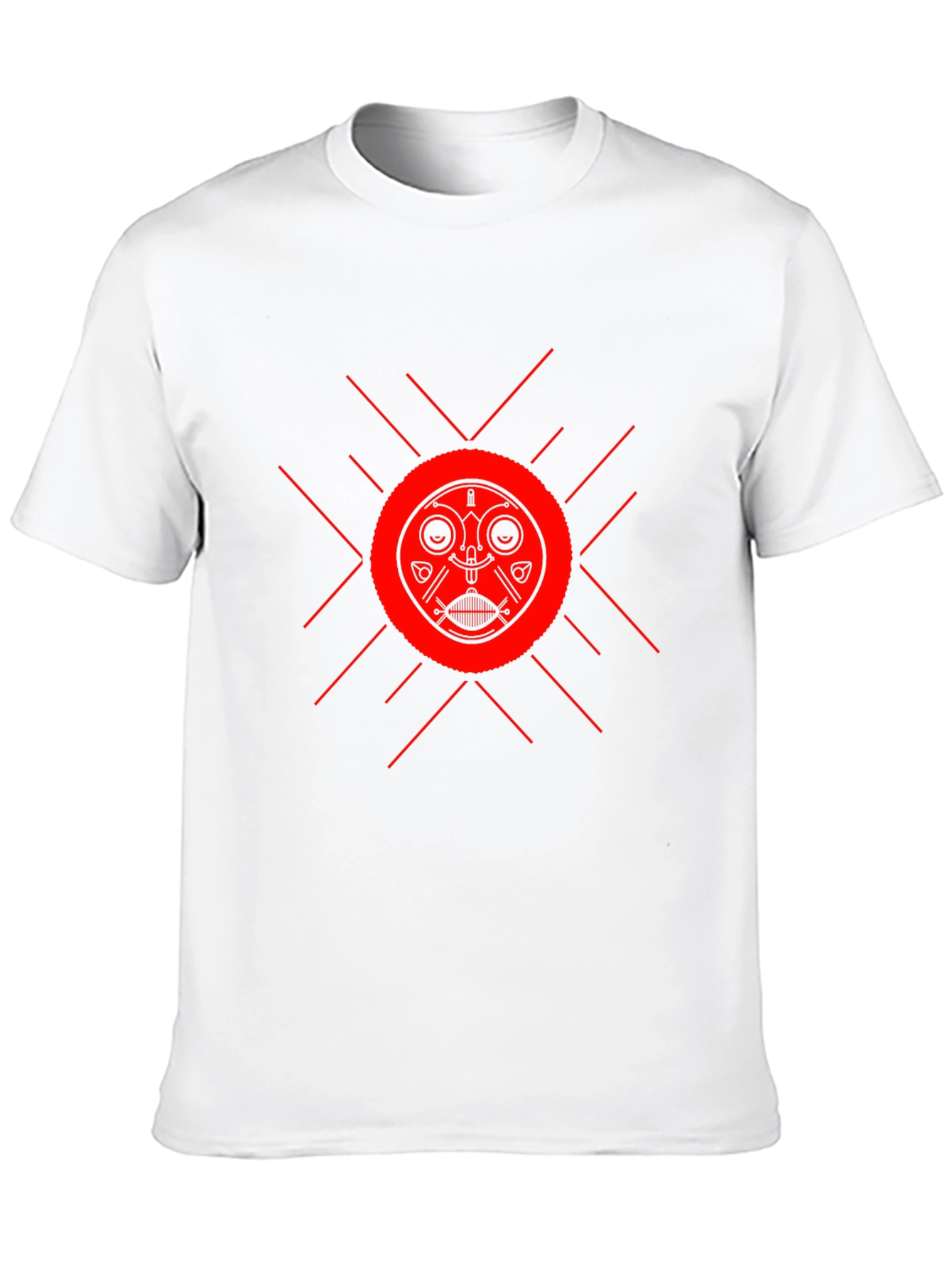 Unique Graphic Tee - Red Sun Design