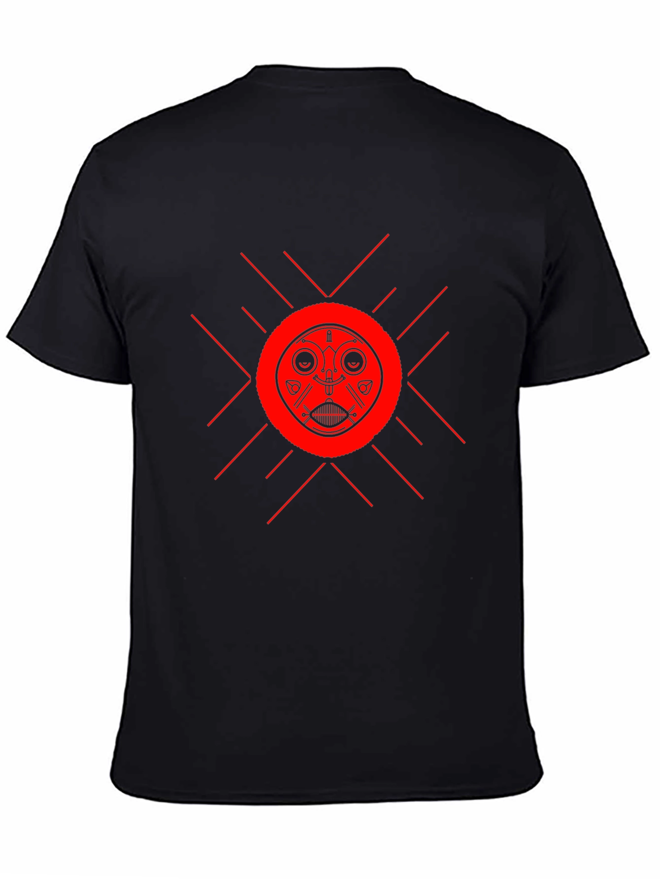 Unique Graphic Tee - Red Sun Design
