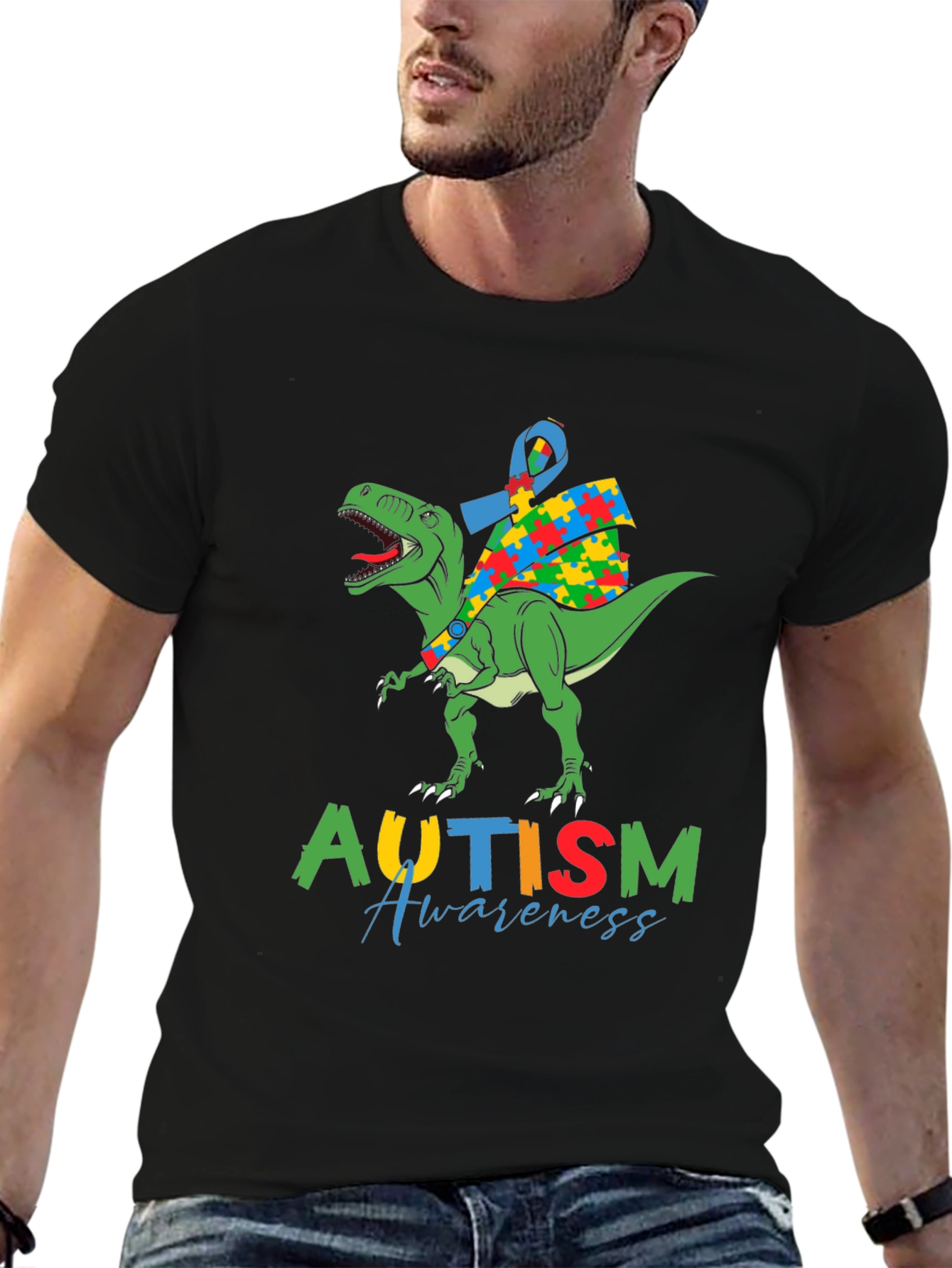 Autism Awareness Dinosaur T-Shirt
