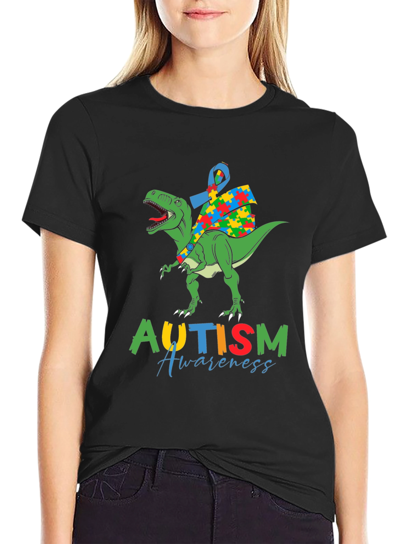 Autism Awareness Dinosaur T-Shirt