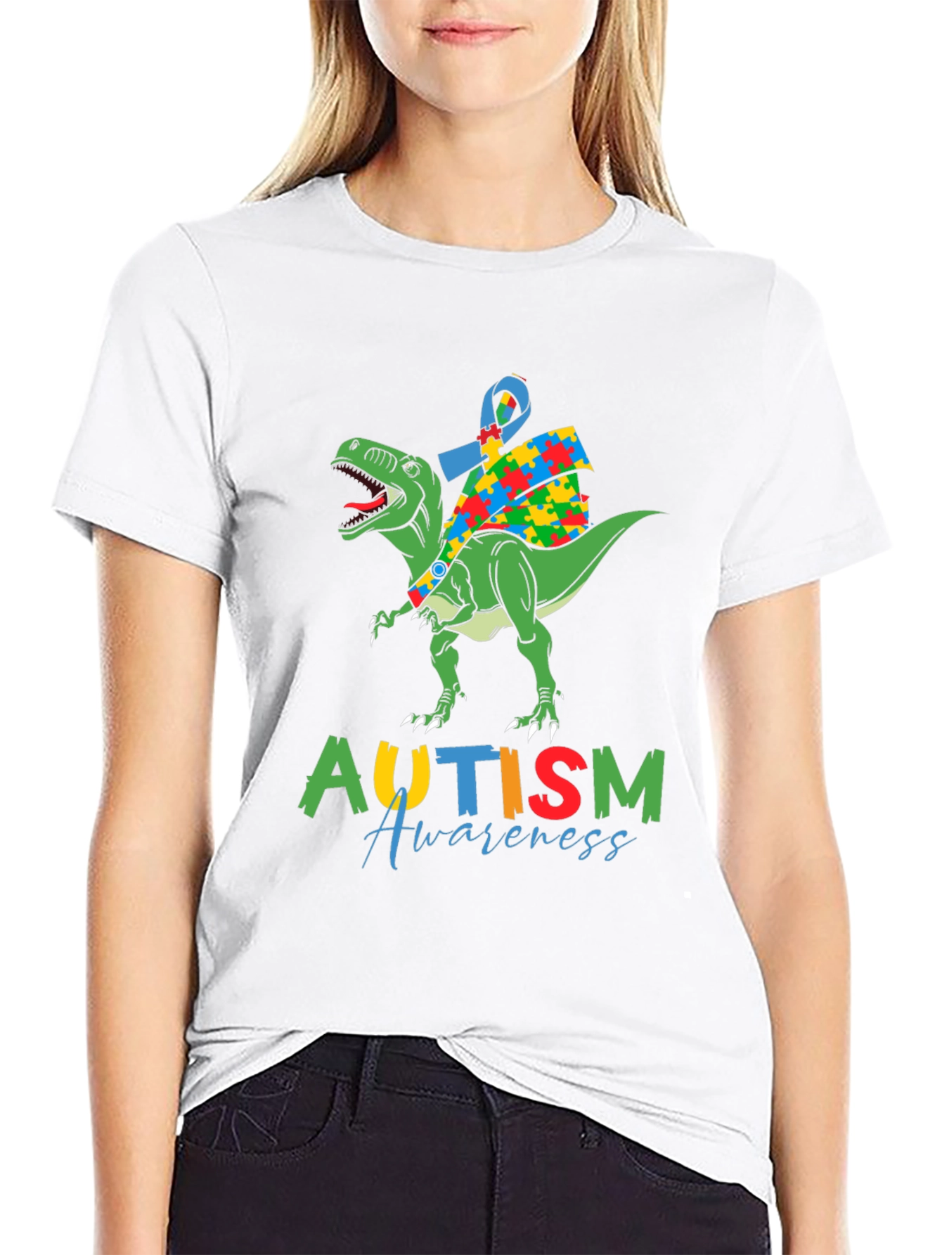 Autism Awareness Dinosaur T-Shirt