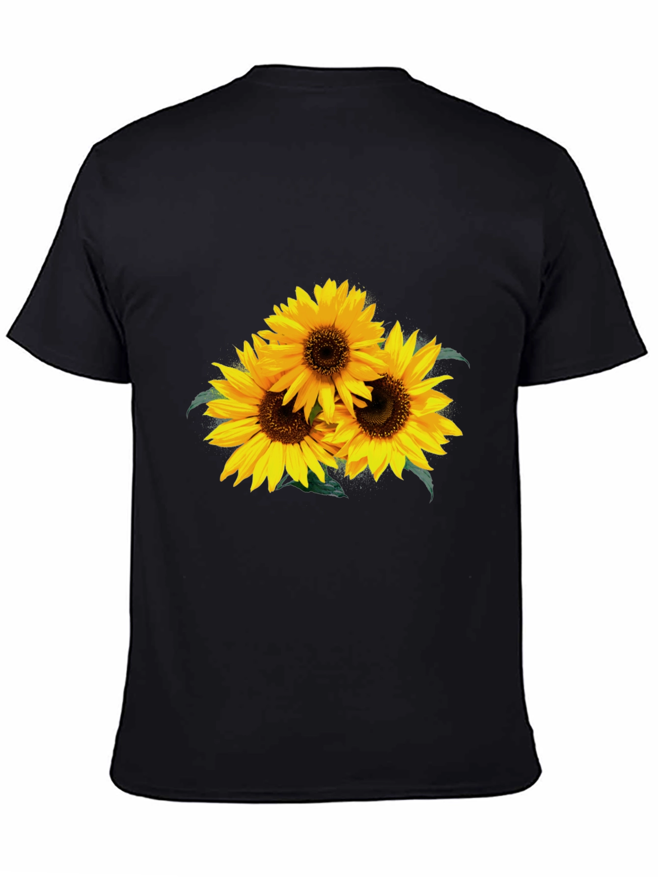 Sunflower Graphic Tee - Stylish Black T-Shirt