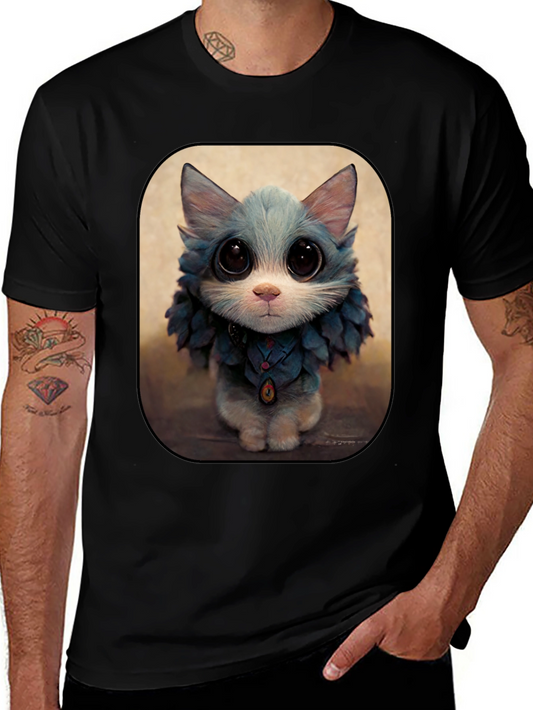 Cute Cat Art Print Graphic Tee