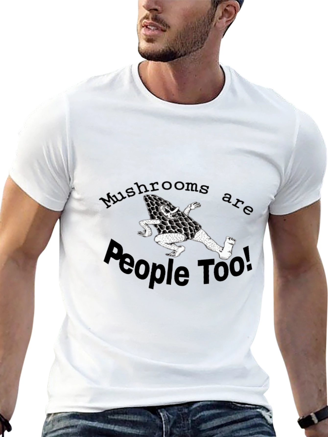 Mushrooms Are People Too! Graphic Tee - Black