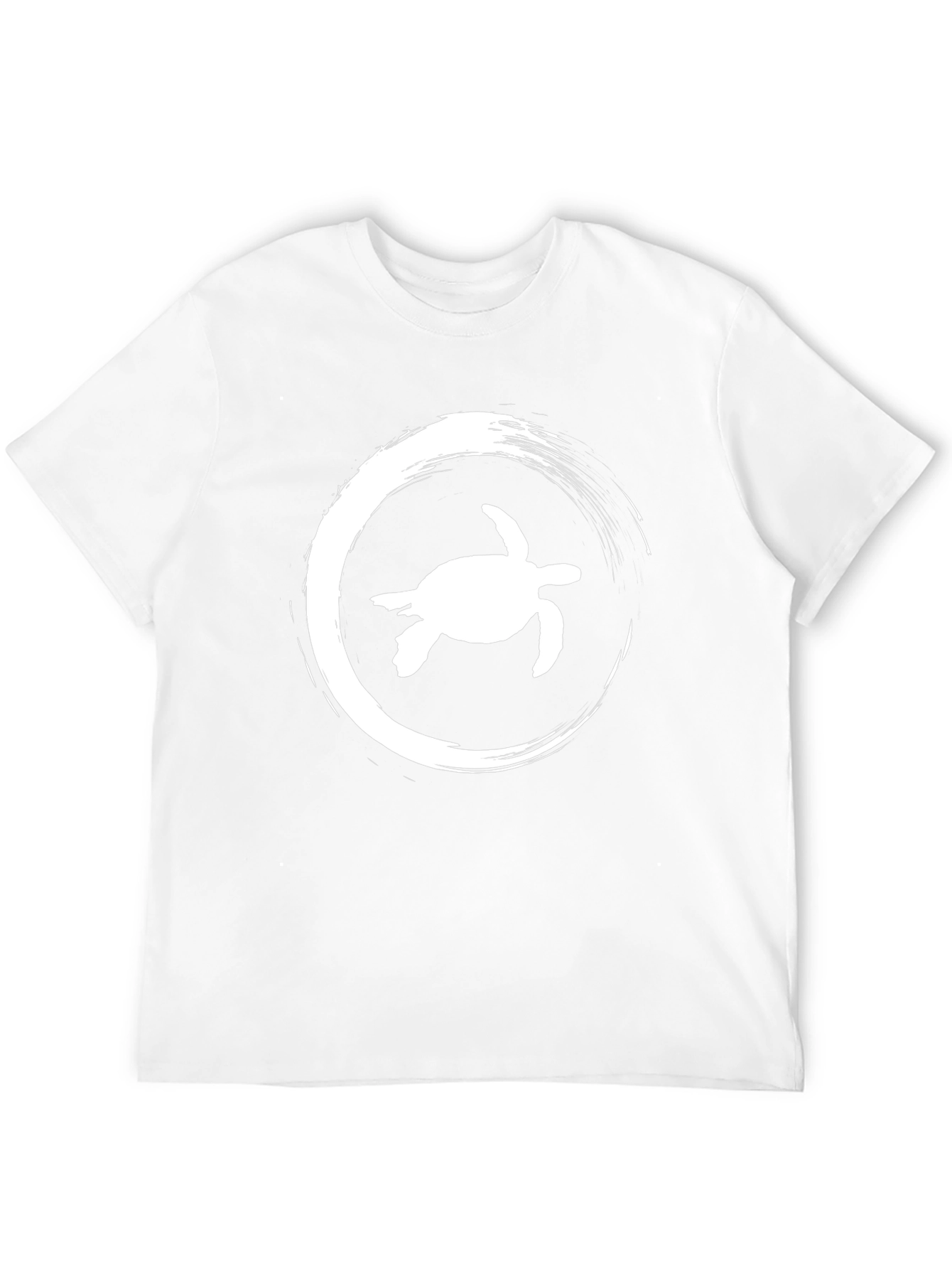 Sea Turtle Zen Circle Black T-Shirt