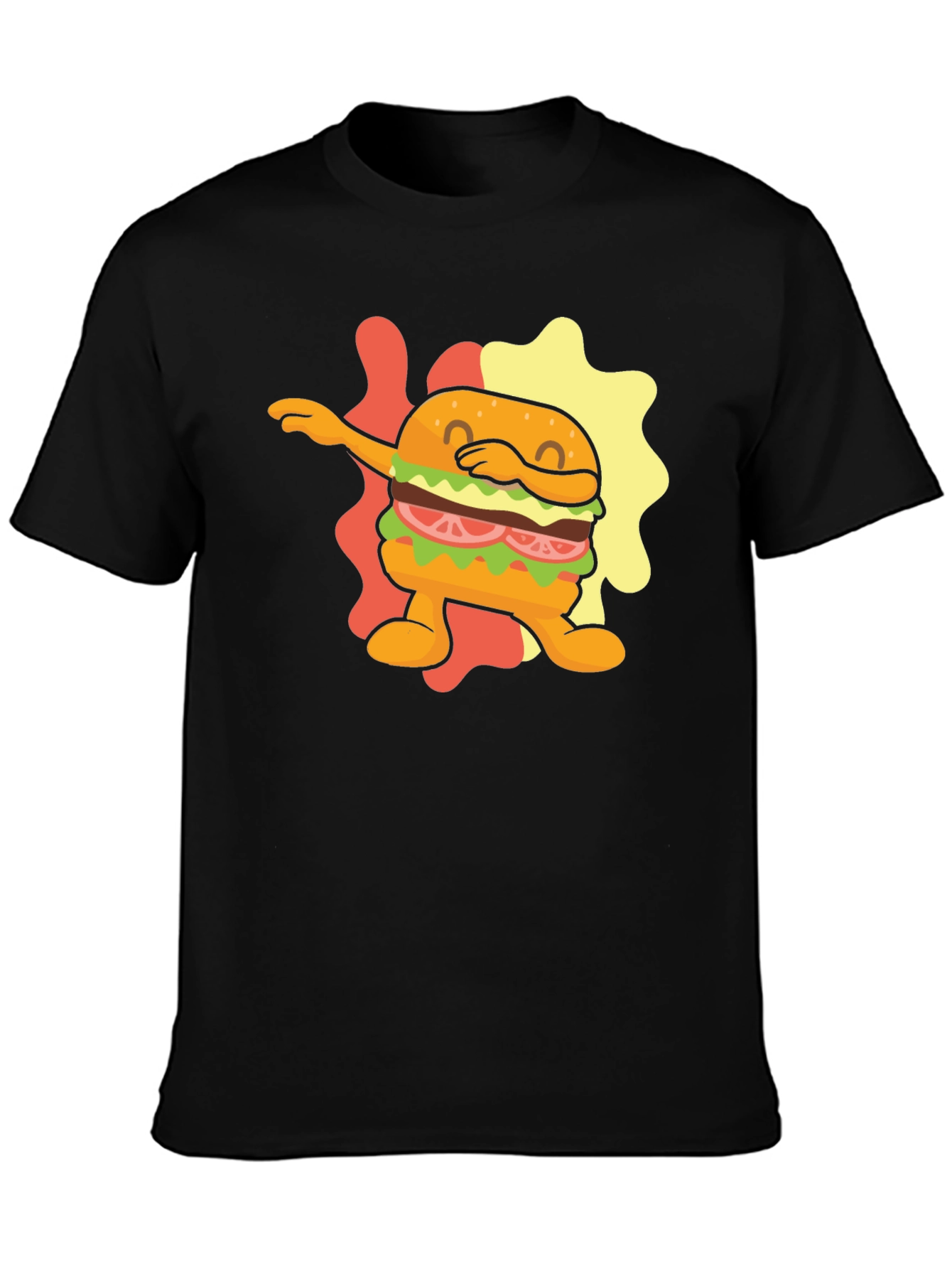 Dabbing Burger Graphic Tee - Novelty Food T-Shirt