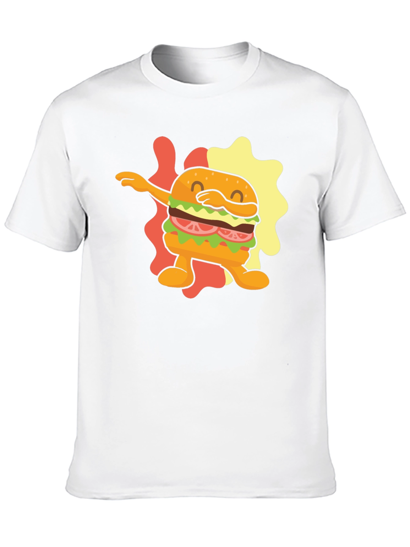 Dabbing Burger Graphic Tee - Novelty Food T-Shirt