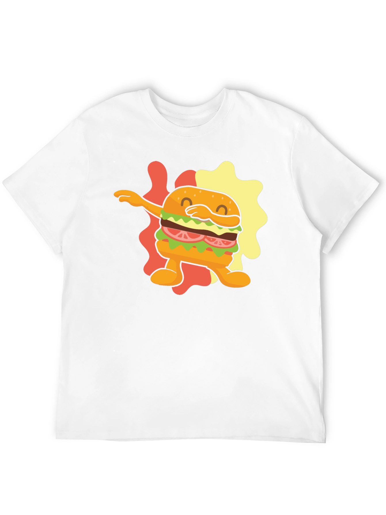 Dabbing Burger Graphic Tee - Novelty Food T-Shirt