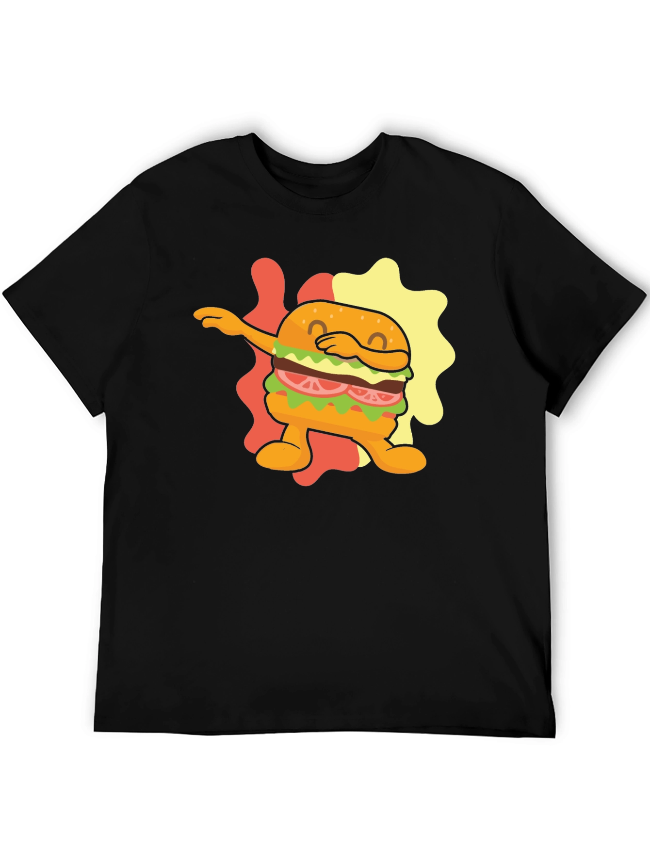 Dabbing Burger Graphic Tee - Novelty Food T-Shirt