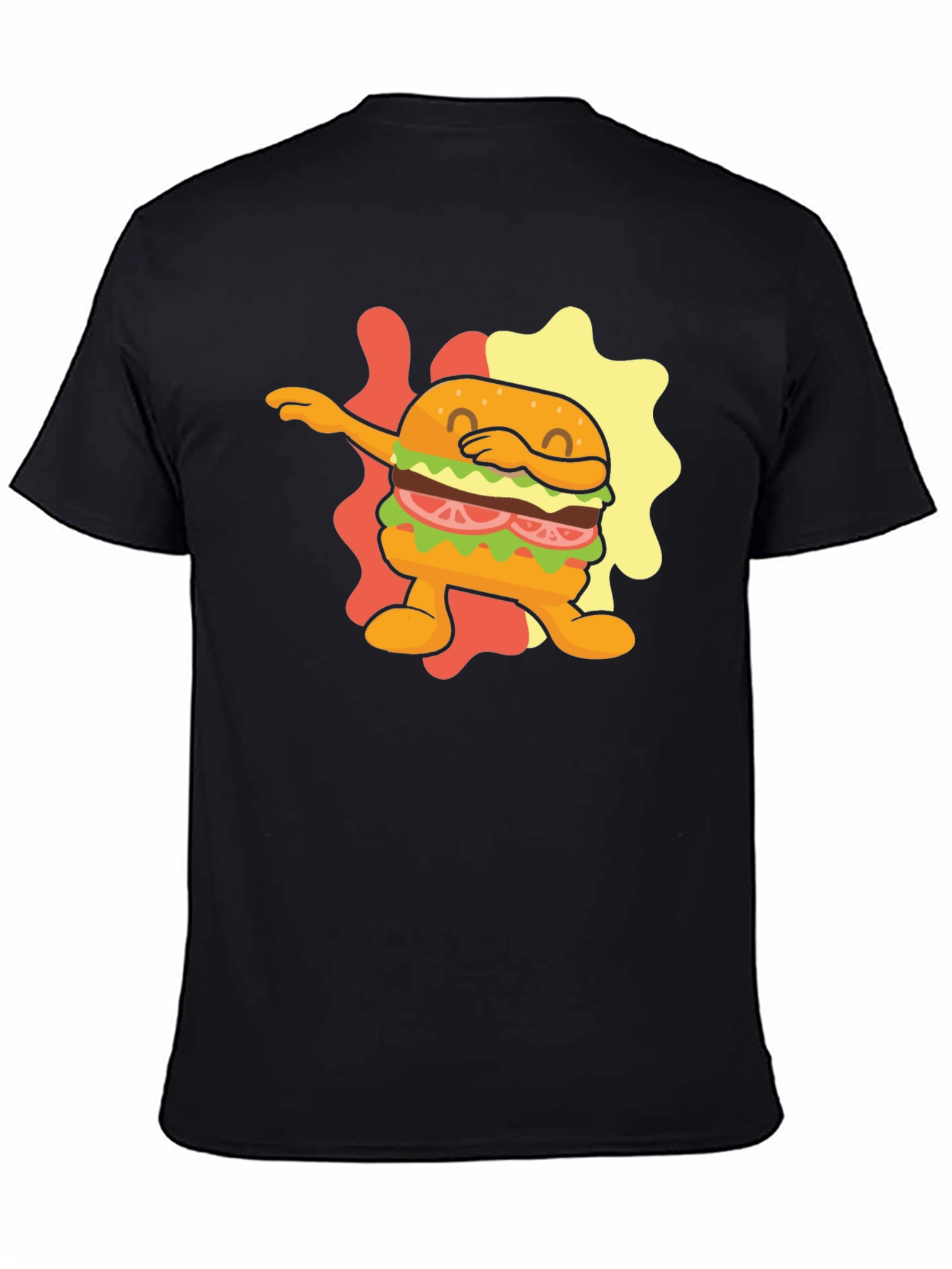 Dabbing Burger Graphic Tee - Novelty Food T-Shirt