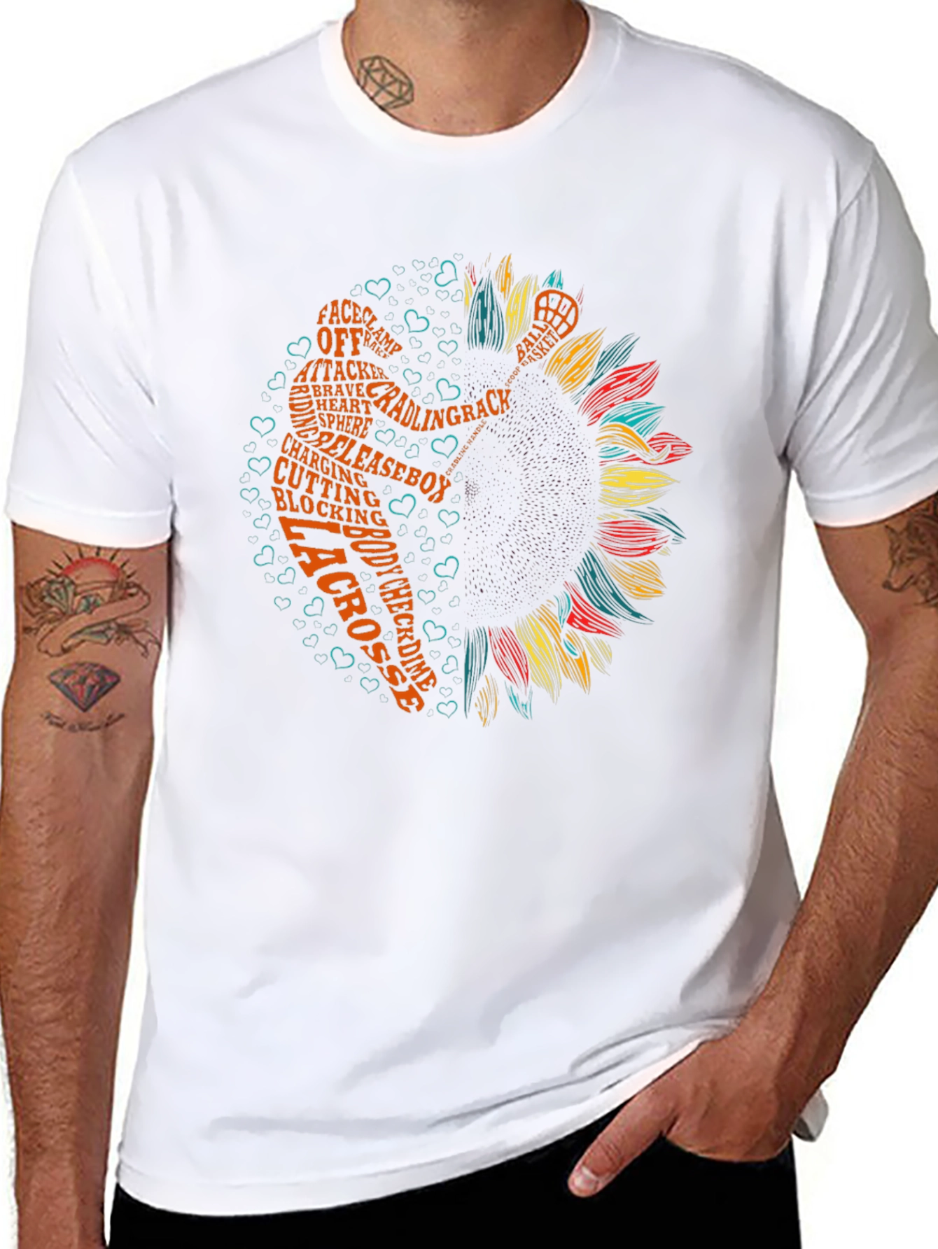 Lacrosse Sunflower Graphic Tee