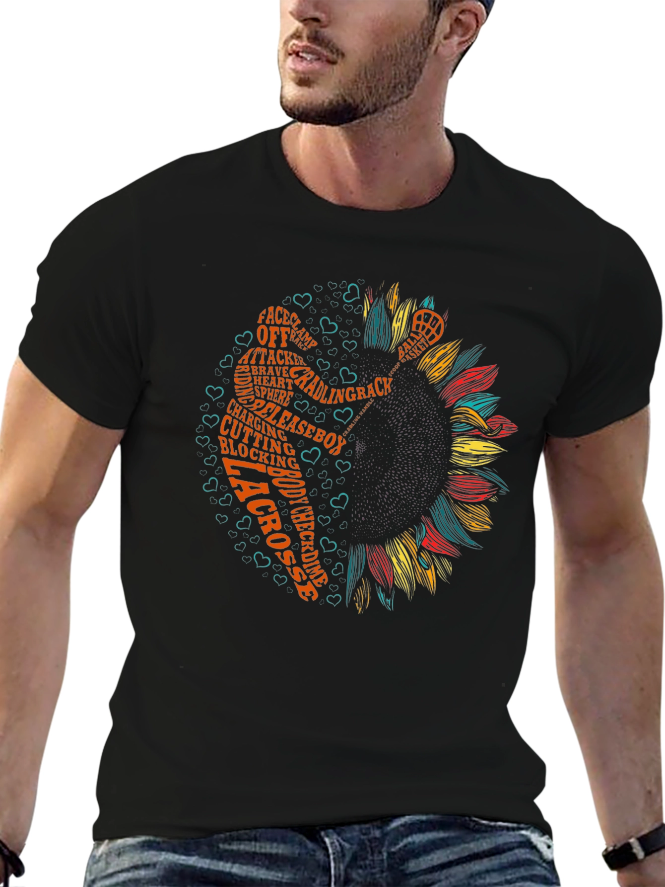 Lacrosse Sunflower Graphic Tee