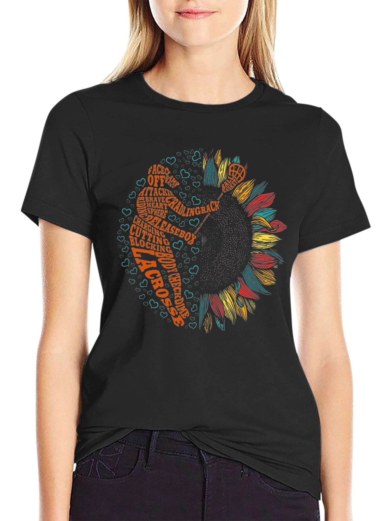 Lacrosse Sunflower Graphic Tee