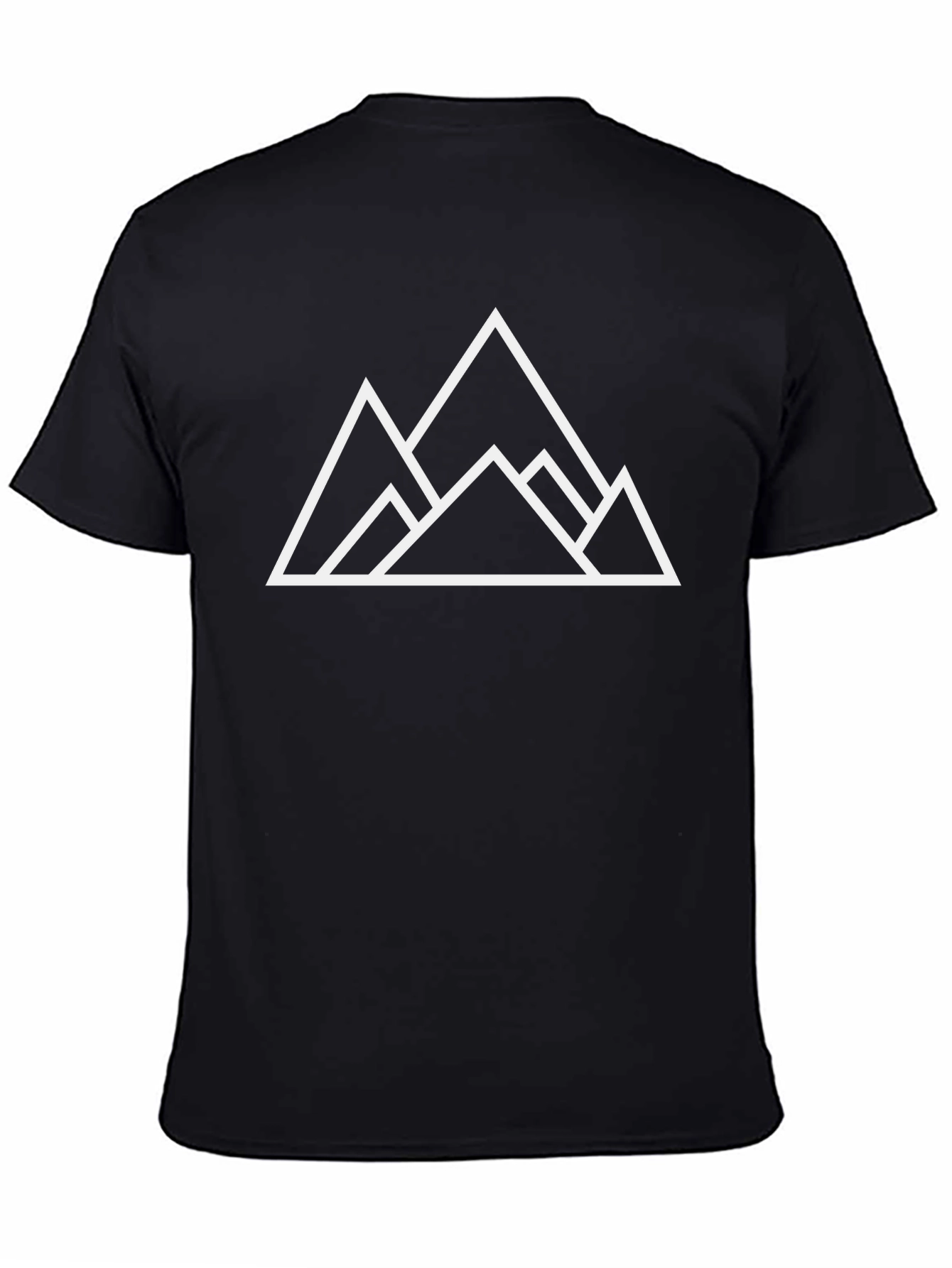 Minimalist Mountain Graphic Tee - Black