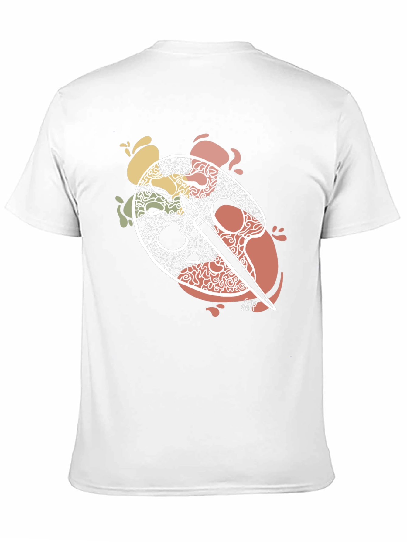 Artists Palette Graphic Tee - Black Cotton T-Shirt