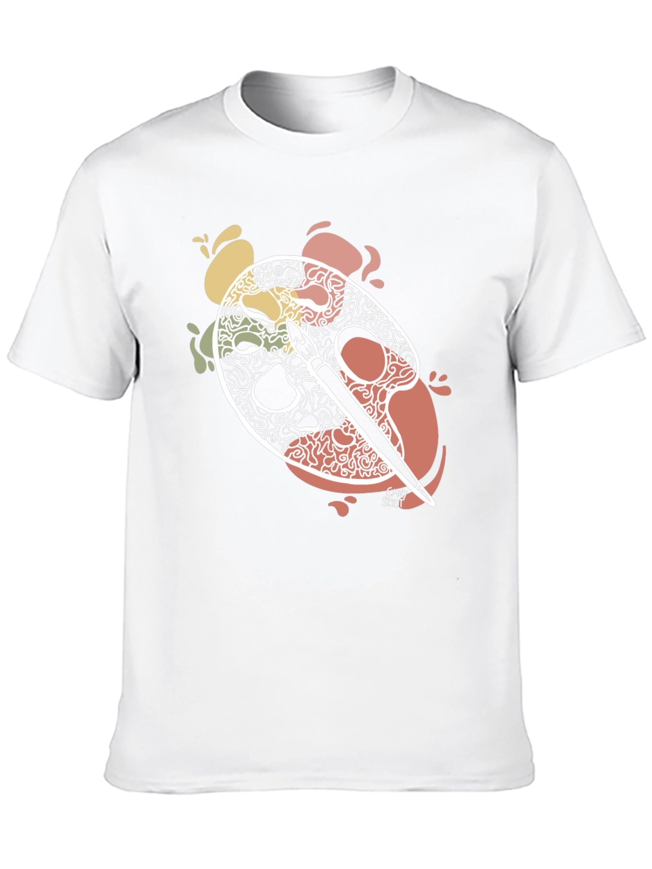 Artists Palette Graphic Tee - Black Cotton T-Shirt