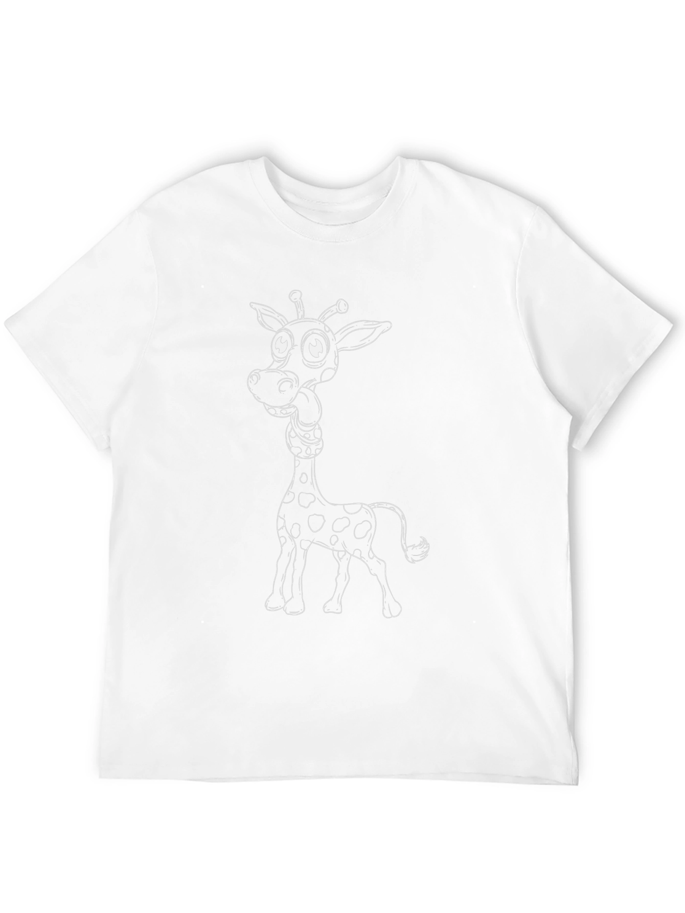 Giraffe Graphic Tee - Black Crew Neck T-Shirt