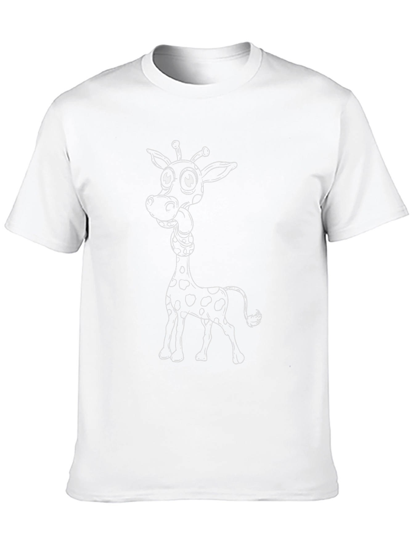 Giraffe Graphic Tee - Black Crew Neck T-Shirt